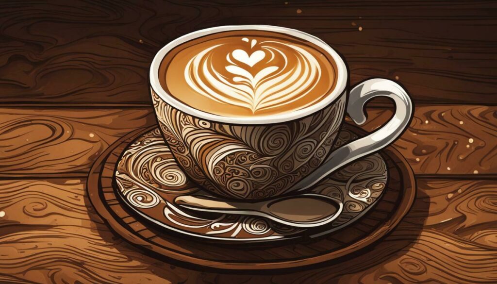 coffee art with milk